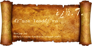 Ősze Teodóra névjegykártya
